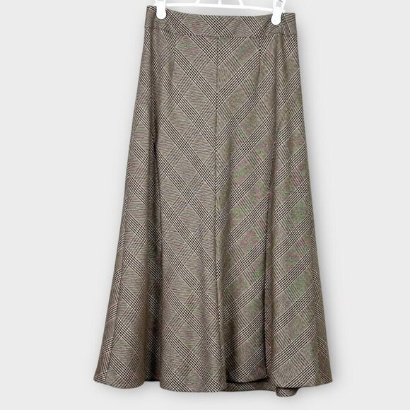 Vintage Dresses & Skirts - Vintage Talbots Petites Wool Blend A-Line Plaid Skirt